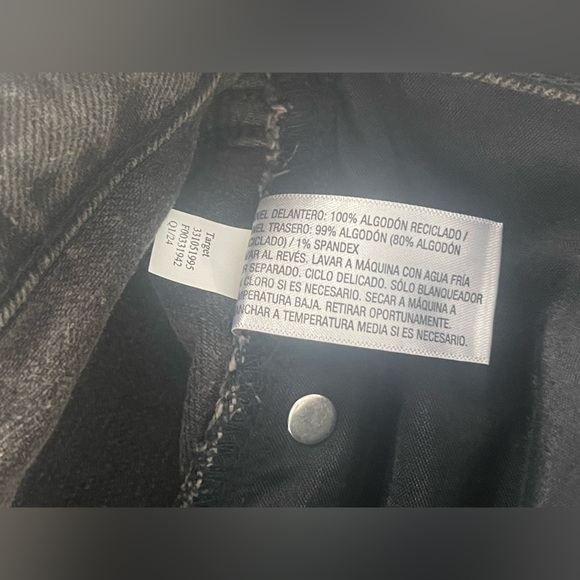 Wild Fable Black Jean Shorts Distressed Frayed Hem - Picture 9 of 11